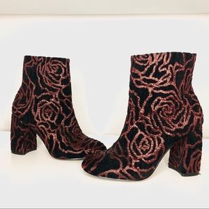 Brocade Ankle Booties